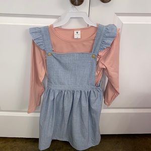 Little girl dress with matching shirt! Super cute! Great condition.